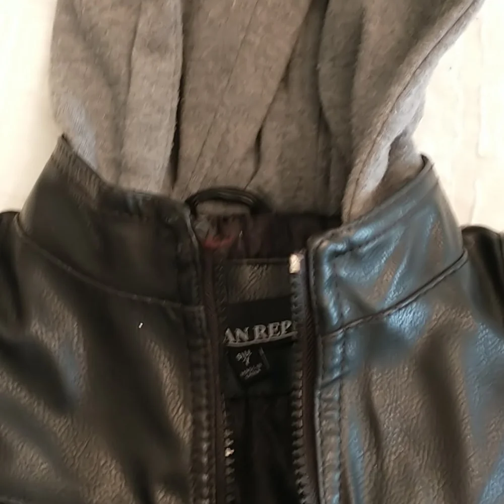 Faux‎ leather jacket and clothing set
